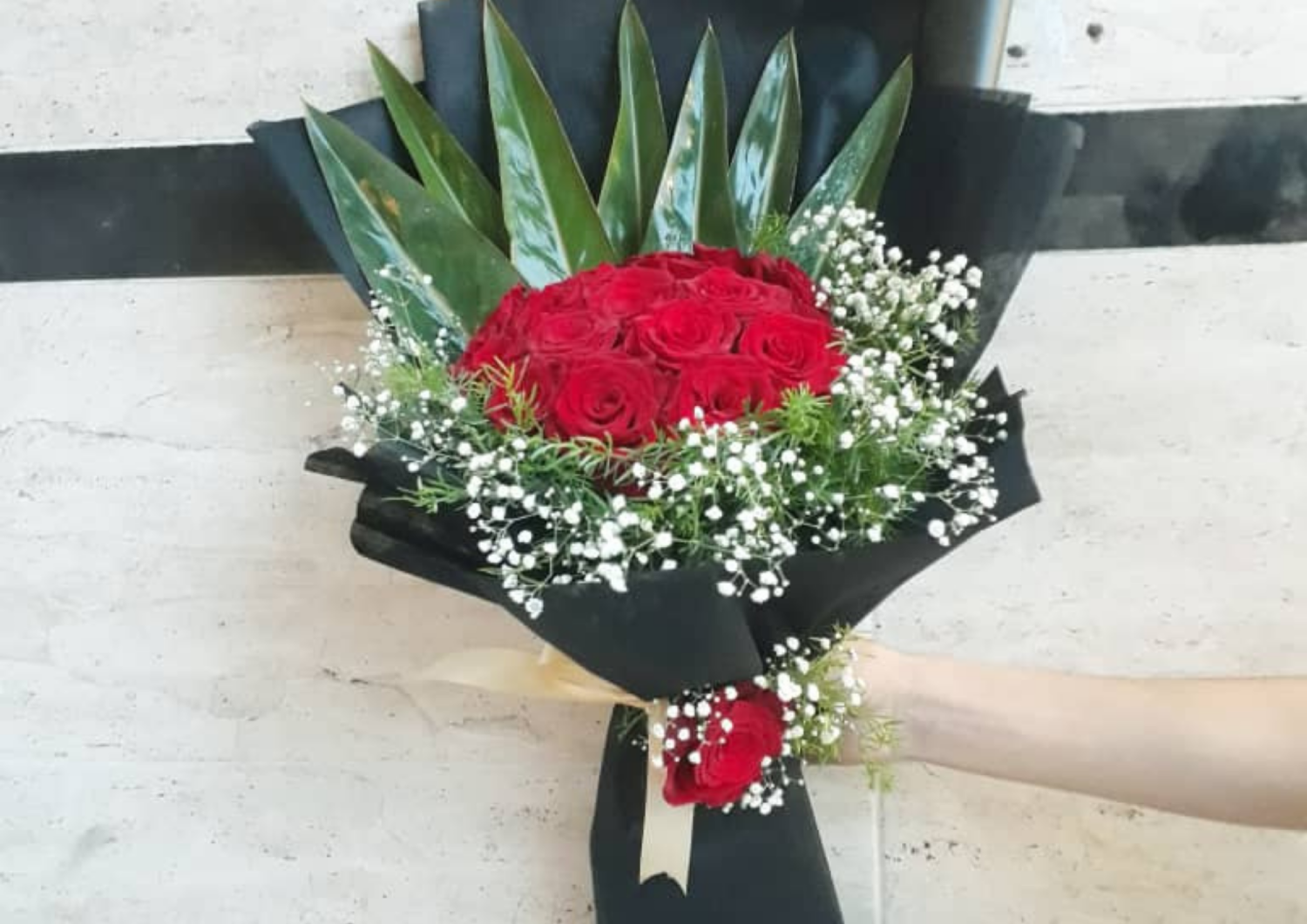 باقة ورد احمر جوري