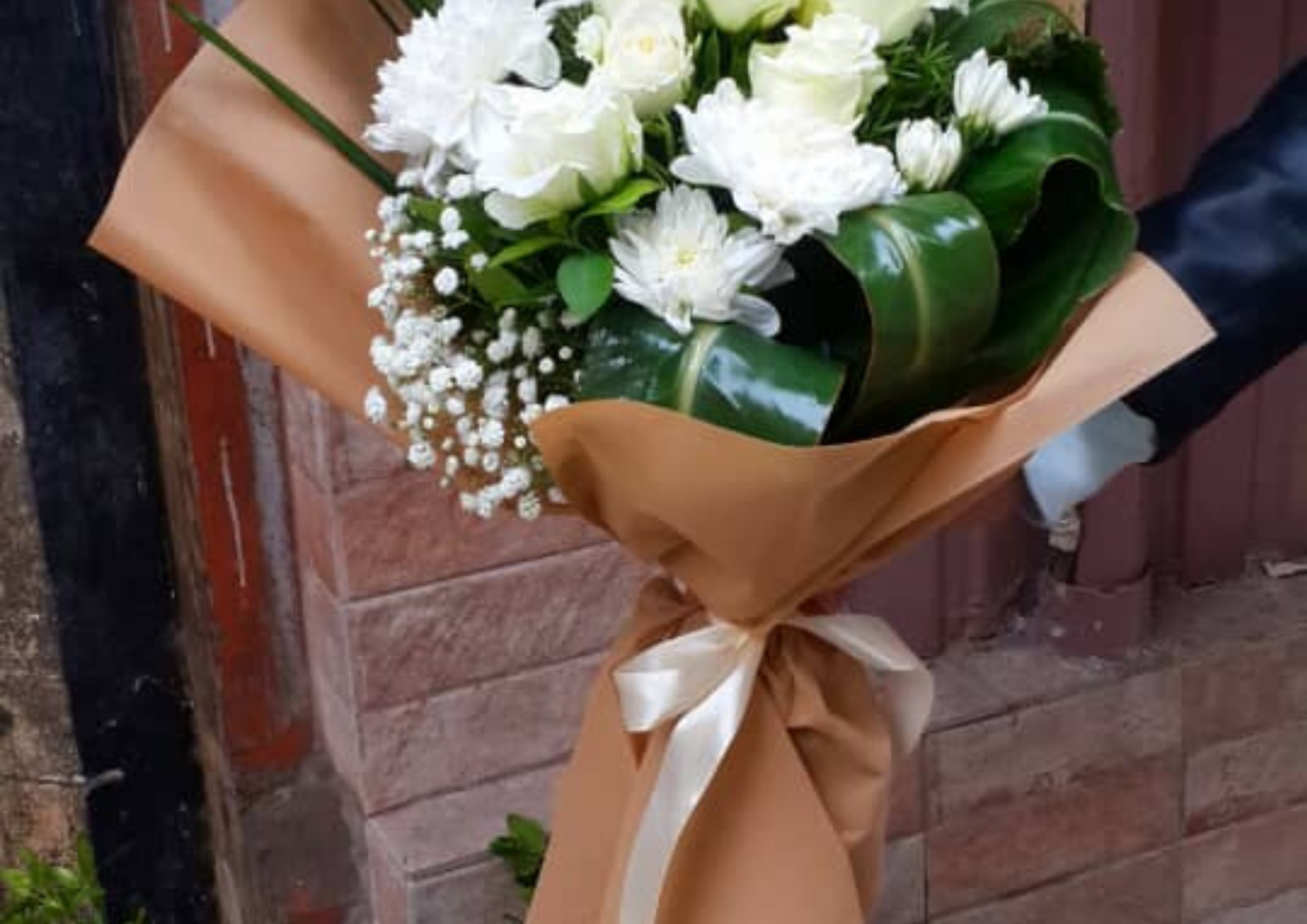 باقة ورد ابيض