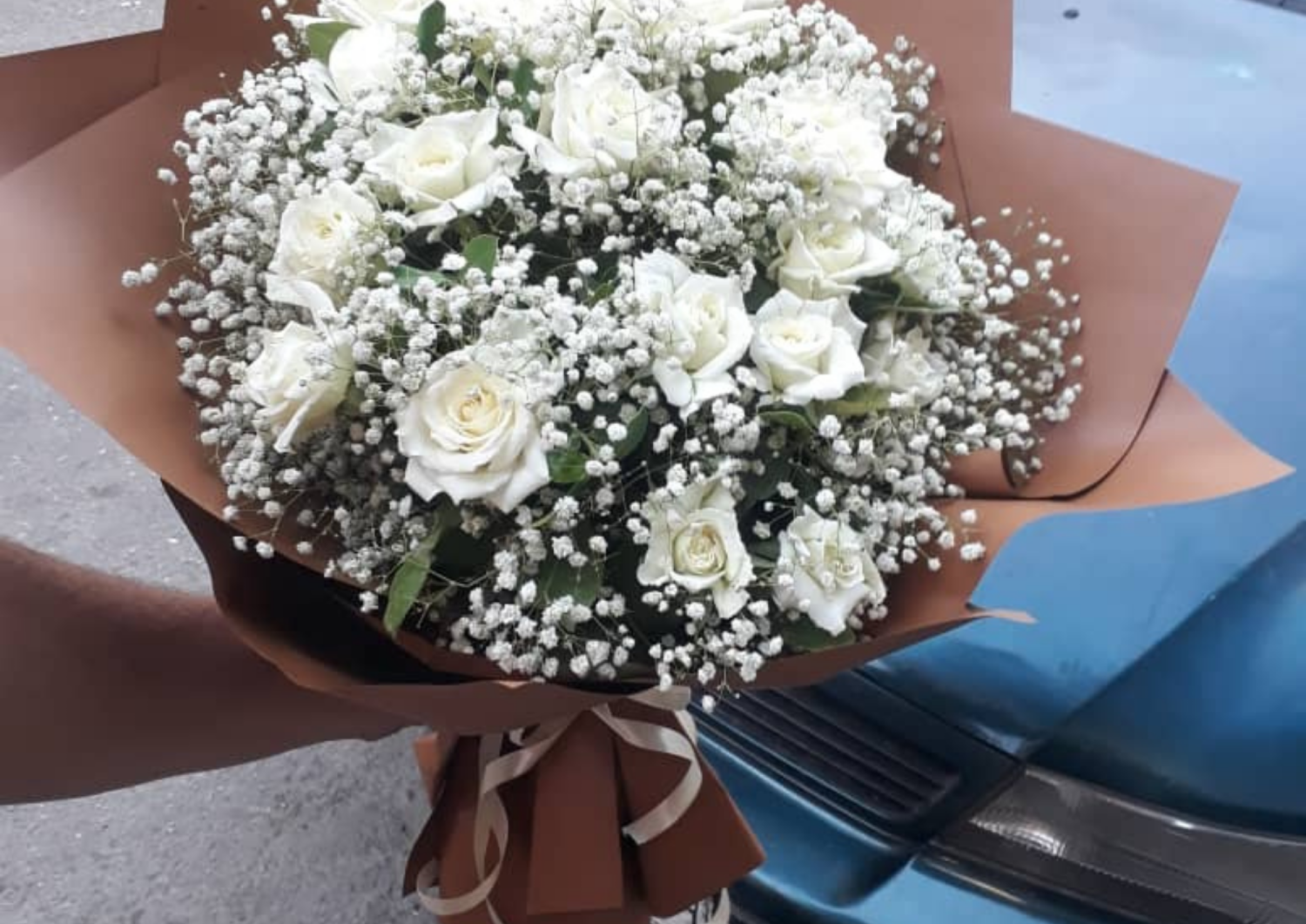 باقة ورد ابيض