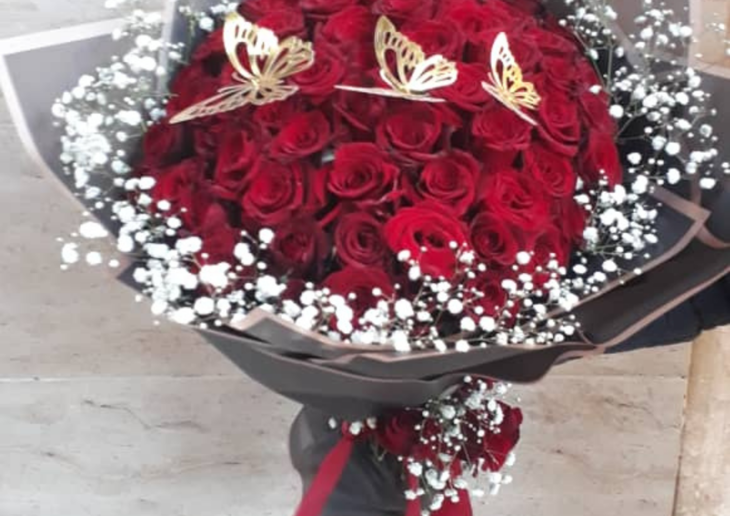 باقة ورد احمر