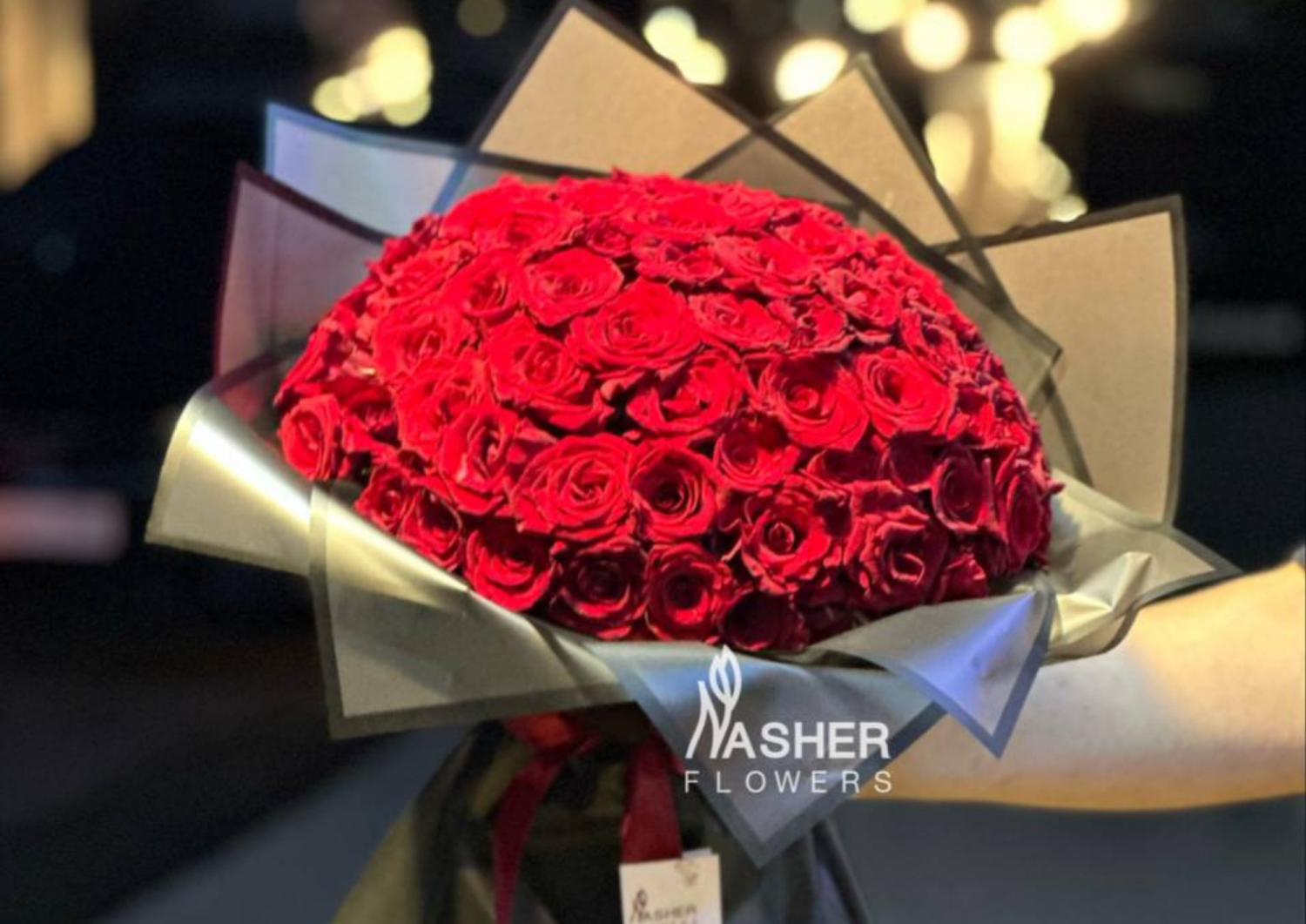 بوكيه ورد احمر