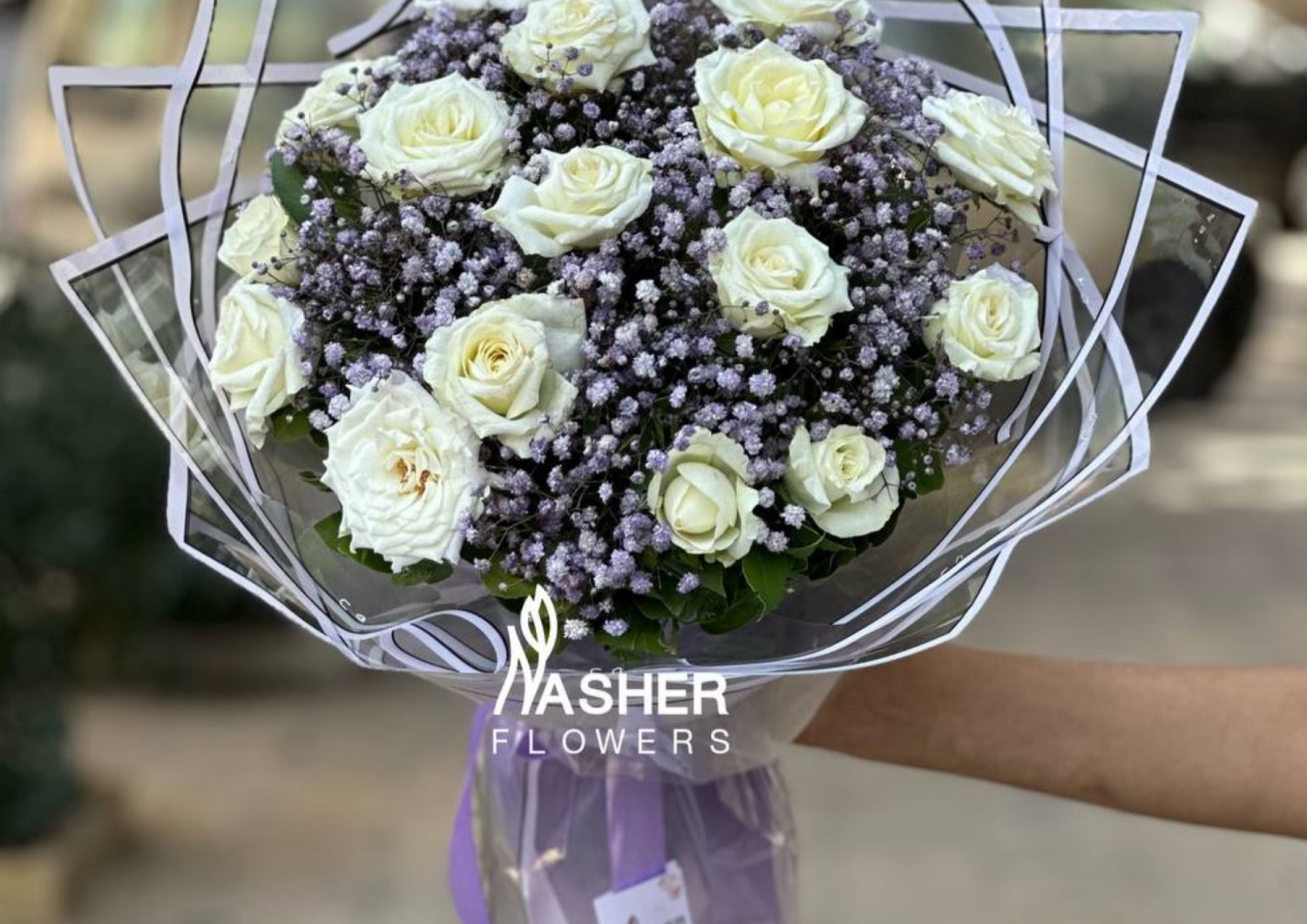 باقة ورد ابيض