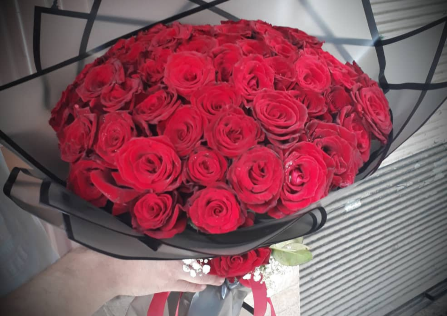 باقة ورد جوري احمر